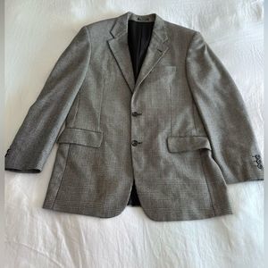 100% Cashmere Plaid Blazer Jacket - image 1